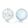 Transparent Spray Painted Frosted Glass Beads GLAA-N035-05D-06-2