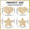 32Pcs 4 Styles Handicraft Beading Felt Appliques PATC-WR0001-05-2