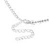 Fashionable Wedding Rhinestone Necklace and Stud Earring Jewelry Sets SJEW-R046-10-3