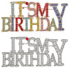 2Pcs 2 Styles It's My Birthday Alloy Rhinestone Brooches for Backpack Clothes JEWB-GF0011-51A-1