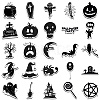 Black Self-Adhesive Picture Stickers DIY-P069-05-3