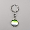 Glass Keychain KEYC-WH0024-18P-03-1