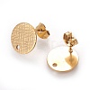 Ion Plating(IP) 304 Stainless Steel Ear Stud Findings STAS-O119-14C-G-1