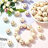 Printed Natural Wood European Beads LS-WOOD-T019-13B-01-4