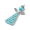 Glass Seed Beads Pendants PALLOY-MZ00381-04-3