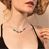 1 Strand Assembled Synthetic Turquoise and Imperial Jasper Beads Strands G-PA0001-59-5