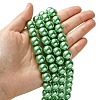 Eco-Friendly Glass Pearl Beads Strands HY-A008-12mm-RB008-4