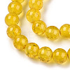 Baking Paint Crackle Glass Bead Strands DGLA-Q023-8mm-YS28-A-3