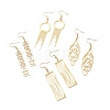 304 Stainless Steel Geometry Dangle Earrings for Women EJEW-JE05004-02-1