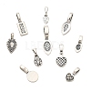 Tibetan Style Alloy Glue-on Flat Pad Bails for Pendant Making PALLOY-PH0012-24-1