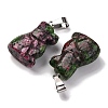 Dyed Natural Marble Pendants G-B127-07P-04-3