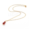 Natural Carnelian/Red Agate Pendant Necklace & Dangle Earrings Jewelry Sets SJEW-JS01060-01-2