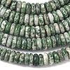 Natural Green Spot Jasper Beads Strands G-G329-A01-3x8mm-5
