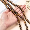 Natural Frosted Tiger Eye Round Bead Strands G-M064-10mm-02-4