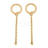 Ion Plating(IP) 304 Stainless Steel Split Key Ring Clasps STAS-L226-009A-G-1