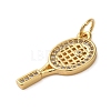 Rack Plating Brass Micro Pave Cubic Zirconia Pendants KK-P279-13G-2