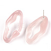 Transparent Resin Stud Earrings EJEW-T012-05-B03-3