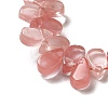 Cherry Quartz Glass Beads Strands G-B064-B49-4