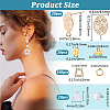20Pcs Brass Stud Earring Findings KK-CN0003-35-2