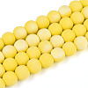Frosted Opaque Glass Beads Strands LS-GLAA-T032-P8mm-MBB16-1