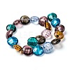 Handmade Silver Foil Glass Beads Strands SL109-2