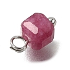 Natural Colorful Tourmaline Faceted Table Cut Cube Charms PALLOY-JF04367-02-5