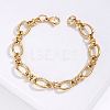 Stainless Steel Oval Link Chain Bracelet KM2112-1-1