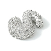 Rack Plating Brass Clear Cubic Zirconia Pendants KK-S378-01P-S-2