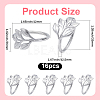 16Pcs Christmas Theme Alloy Napkin Rings AJEW-GF0013-16P-2