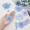  20Pcs 7 Style Flower Organgza Lace Embroidery Ornament Accessories DIY-NB0007-55-3