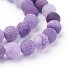 Natural Crackle Agate Beads Strands X-G-G055-8mm-8-5