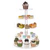 5-Tier Acrylic Circle Dessert Display Risers ODIS-WH0001-49-1
