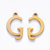 PVD Vacuum Plating 201 Stainless Steel Charms STAS-R105-G-G-1