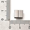 Letter Style 304 Stainless Steel Square Slide Charms STAS-L132-08F-3