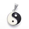 Feng Shui 304 Stainless Steel Enamel Pendants STAS-G126-14P-1