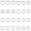 139Pcs 8 Styles CCB Plastic Beads Frames CCB-YW0001-73-1