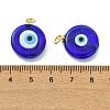 Handmade Evil Eye Lampwork Pendants PALLOY-JF05636-01-3