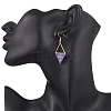 Handmade Glass Seed Beads Rhombus Dangle Earrings EJEW-MZ00542-05-3