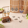  Jewelry 72Pcs 12 Style Tibetan Style Alloy Chandelier Components Links TIBE-PJ0001-01-9