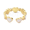 Heart Real 18K Gold Plated Cuff Rings for Girl Women Gift X-ZIRC-C021-05G-3