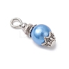8Pcs Imitation Pearl Acrylic Pendants PALLOY-JF04220-02-4