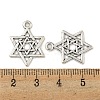 Tibetan Style Alloy Magen David Star Pendants TIBEP-Q043-043-RS-2