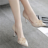 1 Pair Flower ABS Imitation Pearl Detachable Alloy Shoe Buckle Clips DIY-WR0004-08A-5