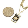 304 Stainless Steel Enamel Sun Eye Pendant Double Layer Necklaces for Women STAS-Z105-04G-6