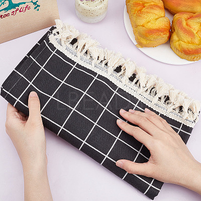 Cotton Hemp Microwave Dustproof Cover AJEW-WH0250-83B-1