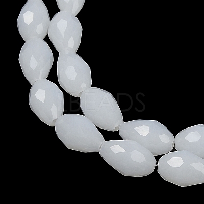 Electroplate Imitation Jade Glass Beads Strands EGLA-N013-J8mm-D03-1