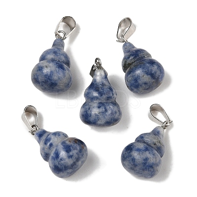 Natural Blue Spot Jasper Pendants G-B127-03P-03-1