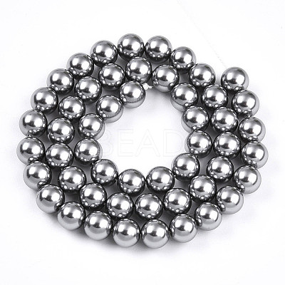 Baking Paint Pearlized Glass Pearl Bead Strands HY-N002-8mm-A01-1