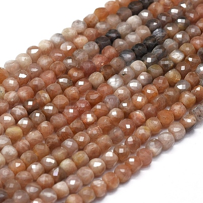 Natural Sunstone Beads Strands G-D0013-30-1