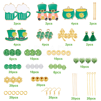 DIY Saint Patrick's Day Theme Dangle Earring Making Kits DIY-SC0024-74-1